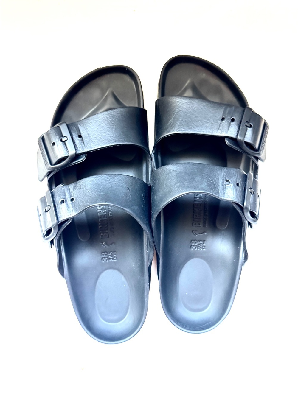 Birkenstock Kids Black Double Buckle EVA Sandals US size 7.5 EU size 38